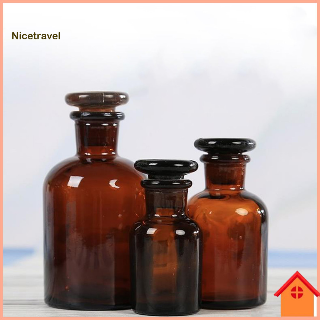 [Ni ] 30/60/125/250/500ml ขวดรีเอเจนต ์ ความทนทานสูงแก ้ วบอโรซิลิเกตทนการกัดกร ่ อนประเภทเปิดขนาดเล ็ กห ้ องปฏิบัติการขวดเก ็ บสารเคมีสําหรับสํานักงาน