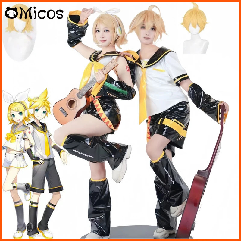 อะนิเมะ Rin Len คอสเพลย ์ เครื ่ องแต ่ งกาย Len Rin คอสเพลย ์ Len เครื ่ องแต ่ งกาย Kagamine JK ชุดสําหรับฮาโลวีนการ ์ ตูน Con ชุด