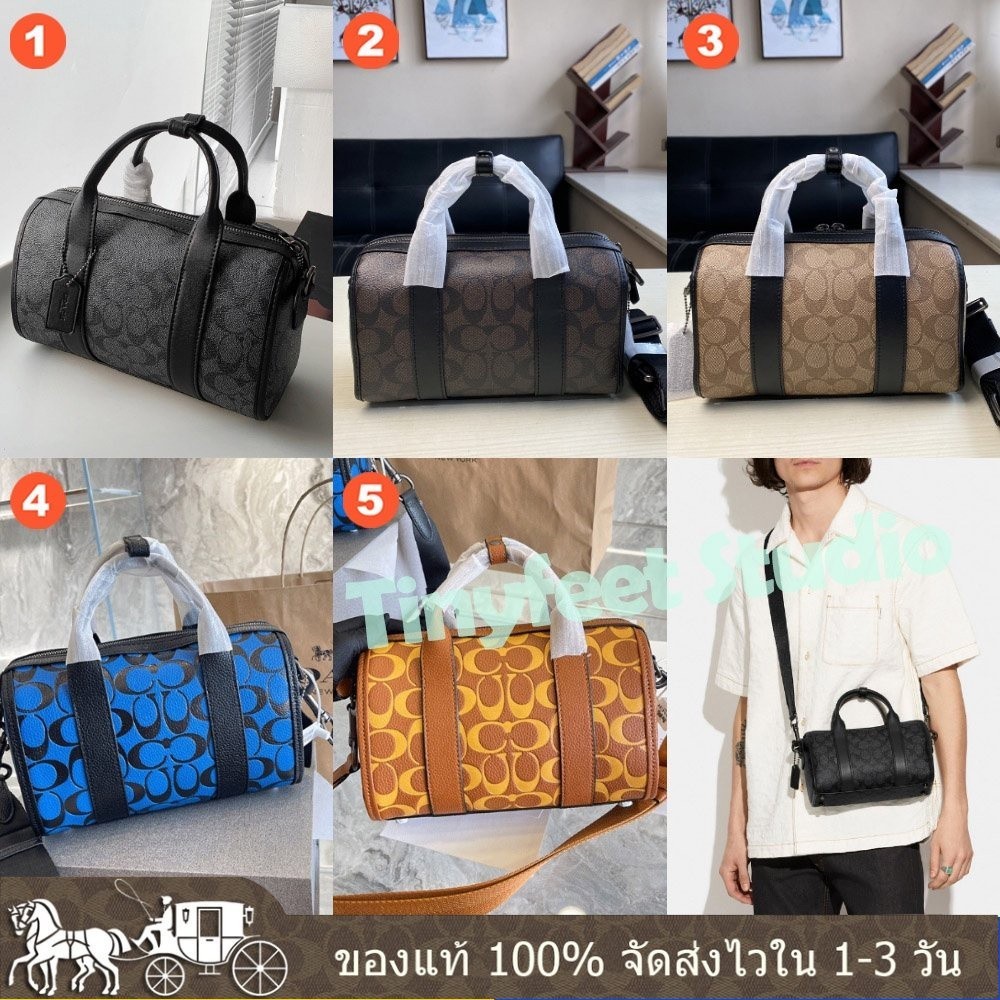 Gotham Duffle 24 in Signaure Canvas Boston Bag CA186 CA185 กระเป๋าสะพาย COAC H กระเป๋าถือ ความจุสูง