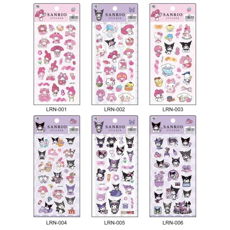 Sticker 3D แบบนูน (ราคา/แผ่น) ลายการ์ตูน ขวัญใจเด็กๆ ลายเพียบ