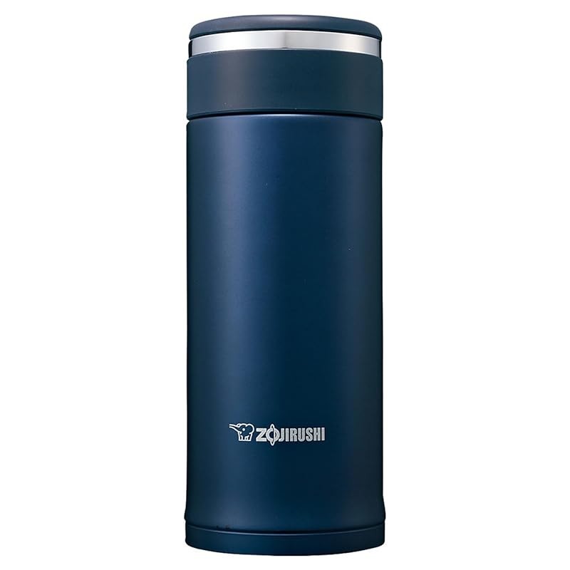 Zojirushi stainless steel mug bottle, direct drinking, lightweight, cold/hot retention, 360ml, navy SM-JF36-AD