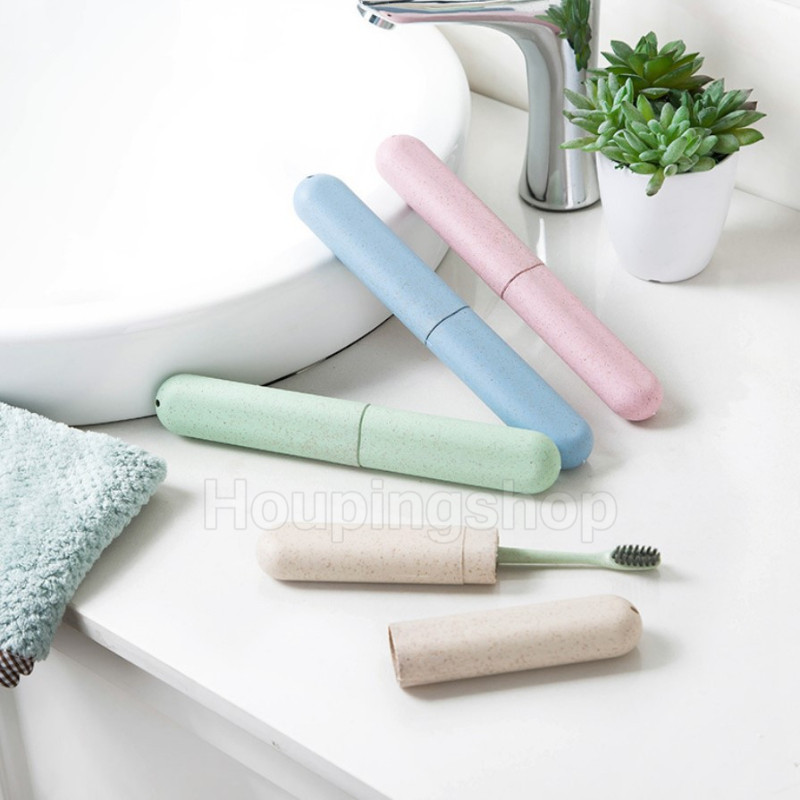 ที ่ ใส ่ กล ่ องแปรงสีฟันฝาครอบอุปกรณ ์ ห ้ องน ้ ํา Travel Storage Dust-proof Case ห ้ องน ้ ําแบบพกพาสําหรับการตั ้ งแคมป ์