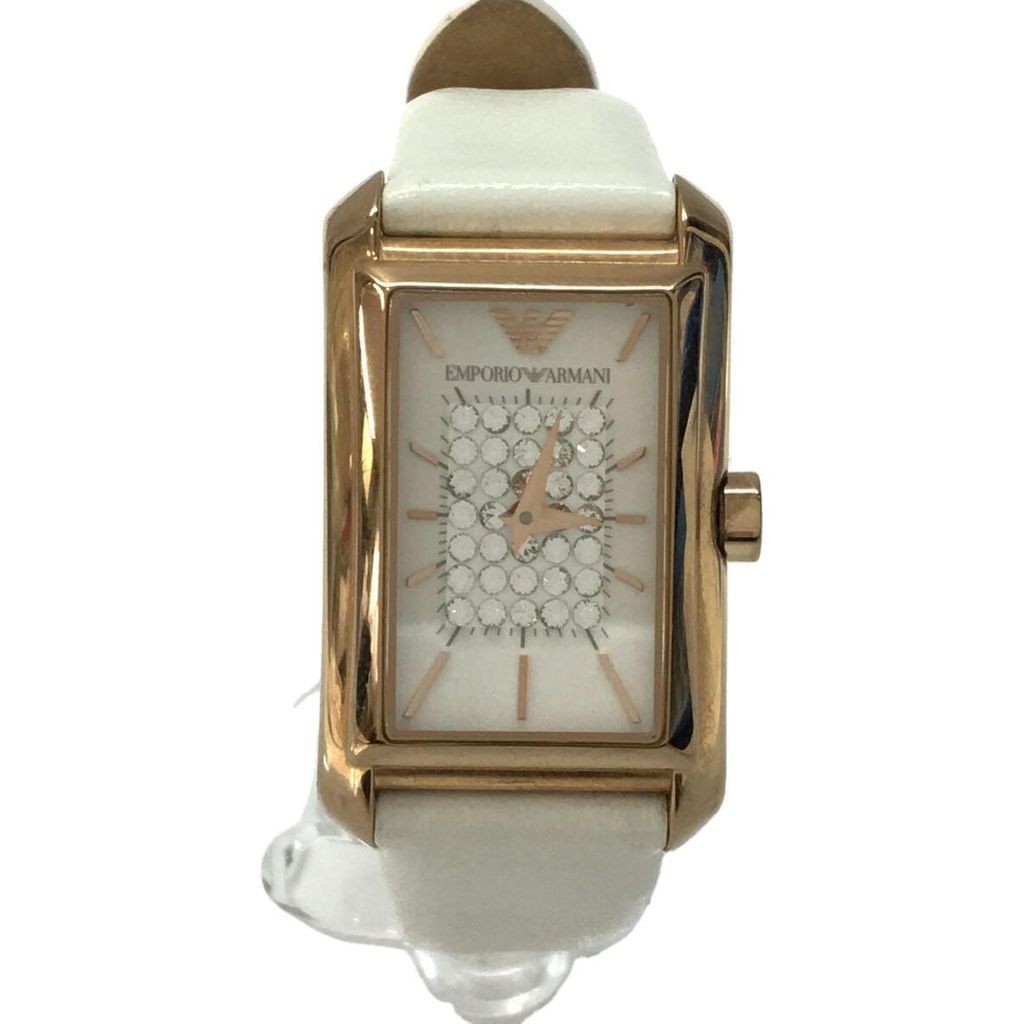 Emporio Armani WH wht Wrist Watch leather Women Direct from Japan Secondhand