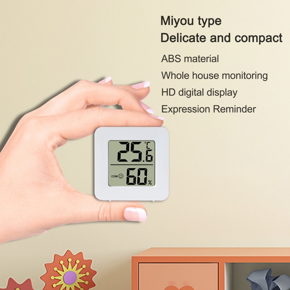 Thermohygrometer Clear LCD Display Temperature Humidity Sensor Smart Hygrometer#TWILIGHT