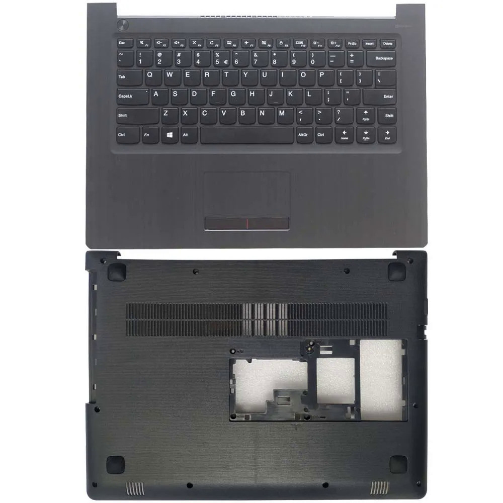 แป้นพิมพ์ US ใหม่สําหรับ Lenovo Ideapad 310-14 310-14ISK พร้อม Palmrest ฝาครอบด้านบนทัชแพด/ฐานด้านล่างกรณี