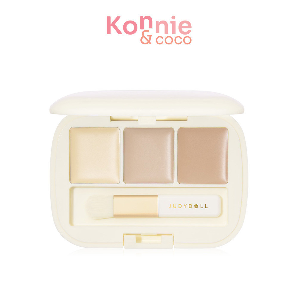 JUDYDOLL Three-Color Concealer Palette 0.9g คอนซีลเลอร์ 3 เฉดสี เหมาะสำหรับมือใหม่.