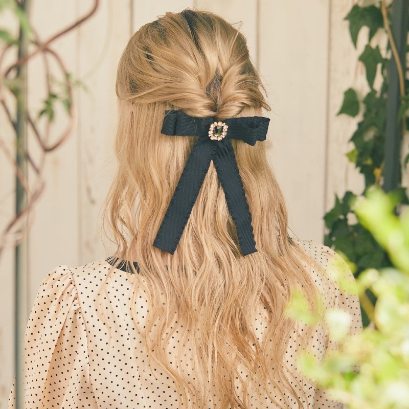 【 Maison De FLEUR 】 กิ ๊ บติดผมสปริงลูกไม ้ โบว ์ ญี ่ ปุ ่ น