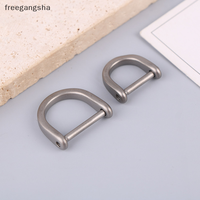 [FREG] ไทเทเนียม D แหวนกุญแจกุญแจมือ U รูปร่างแหวนกุญแจเกือกม้า Clasp สําหรับรถยนต์ Fob DIY หนังพวงกุญแจ FDH