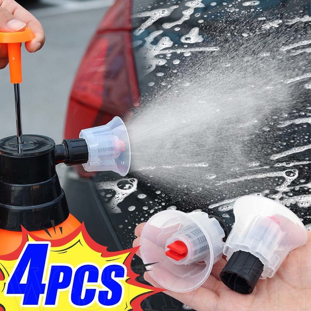 1/2/4pcs ล้างรถ Foamer หัวฉีด - หัวฉีดโฟมพร้อมกระจกหน้ารถ - สเปรย์สามารถปลายปากกว้าง - เครื่องพ่นดอกอุปกรณ์เสริม - ชิ้นส่วนบํารุงรักษาทําความสะอาดยานยนต์