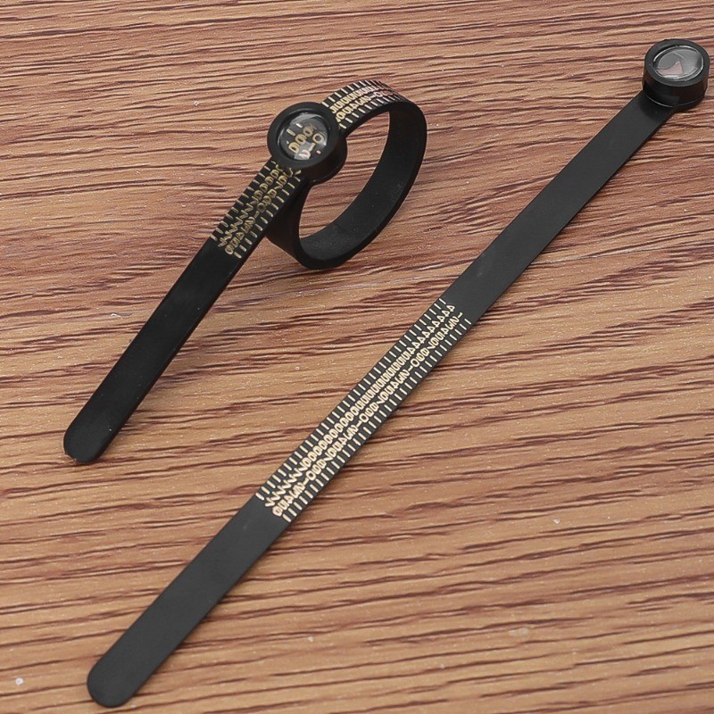 Sizer พร้อม Agnifier - วัดขนาด UK/US - เครื่องมือวัดแหวน - อุปกรณ์เครื่องประดับ - สีดําและสีขาว, พลาสติก, นํากลับมาใช้ใหม่ได้ - รูปที่ 5