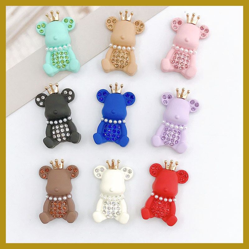 ยางตกแต่งลายมงกุฎ ออกแบบเอง สำหรับอุปกรณ์เสริมและเคสโทรศัพท์ สติกเกอร์แฮนด์เมด สำหรับรองเท้าและเคสครีม