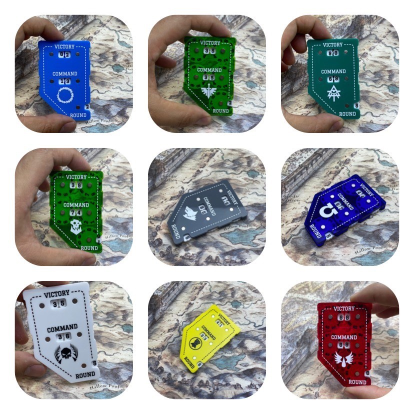 เคาน ์ เตอร ์ เกมกระดาน Command Victory Round Acrylic Printing 50 x 75mm