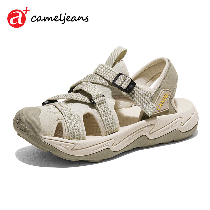 Cameljeans รองเท้าแตะกันลื่นกลางแจ้งสำหรับผู้ชายลุยรองเท้าแตะชายหาดน้ำหนักเบา