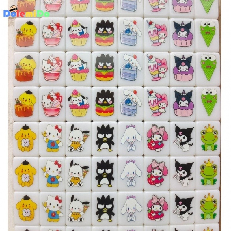 Tiktok รุ่นขายดี Mahjong Push Push Puzzle Board Game Sanrio การ์ตูนน่ารัก Family Party Cross-Border 