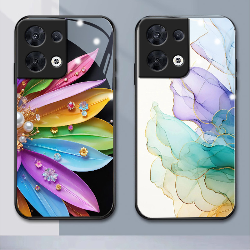 ประณีต oppo reno แก้วเคสโทรศัพท์ reno8 5G reno3 4G reno5F 4f 4z 2f 2z 3pro reno4 4pro 5 5pro 5z 6 6z