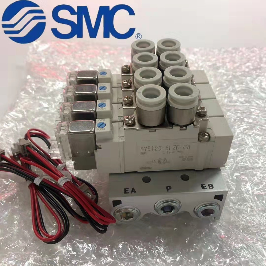 SMC โซลินอยด์วาล์วนิวเมติก SY5120-4/5/6LZD/LZE/DZ/DD-01-C4-C6-C8 SY5140-5LOZ