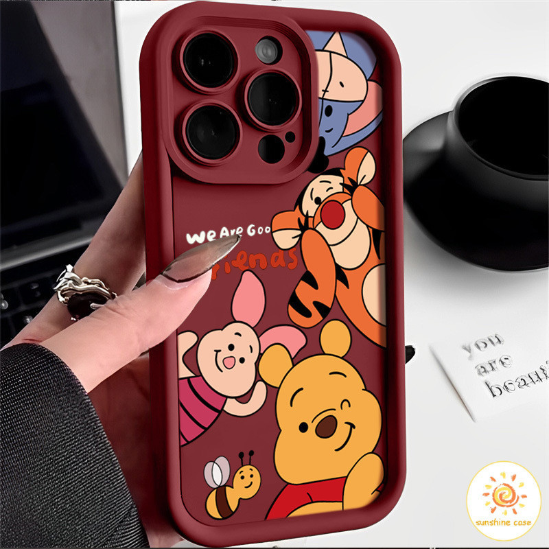 ลายการ์ตูนครอบครัววินนี่เดอะพูห์ ไอโฟน11 For iPhone12 13 14 15Pro MAX X XS XR XS 6 7 8Plus SE2020 เคสโทรศัพท์
