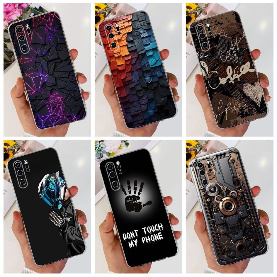 สําหรับ Huawei P30 Pro กรณี VOG-L29 VOG-L04 โปร ่ งใส Cool รูปแบบ Slim Soft ซิลิโคนสําหรับ Huawei P30 ELE-L04 กรณี