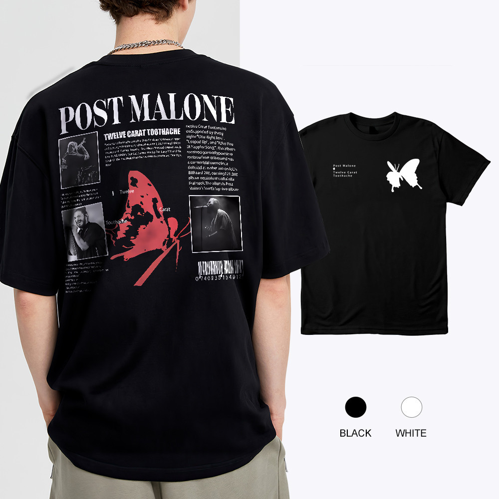 Post Malone September 18, 2023 World Tour Concert Manila Support Tee Cotton Thick Cloth Shirt