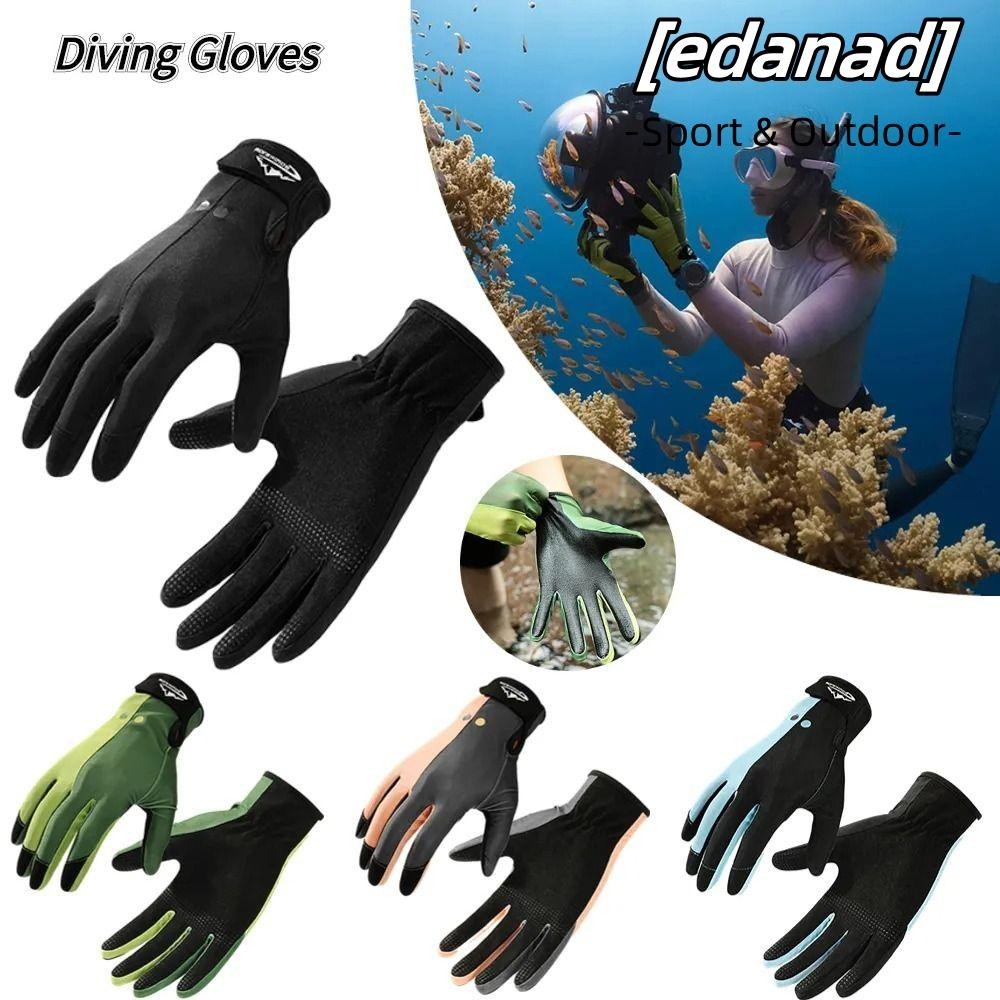 Edanad 1 คู่กีฬาทางน้ํา Mittens, Surfing Paddling ดําน้ําถุงมือ,กลางแจ้ง Anti-cut ทนต่อการสึกหรอดําน้ําดูปะการัง Wetsuit ถุงมือสําหรับผู้ชายผู้หญิง