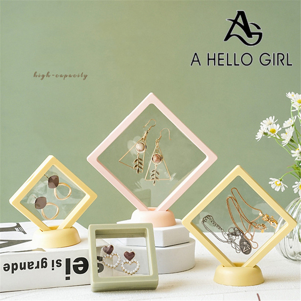 A HELLO GIRL กล่องเก็บเครื่องประดับ ฟิล์ม PE กันฝุ่น สําหรับโชว์เครื่องประดับ สร้อยข้อมือ ป้าย