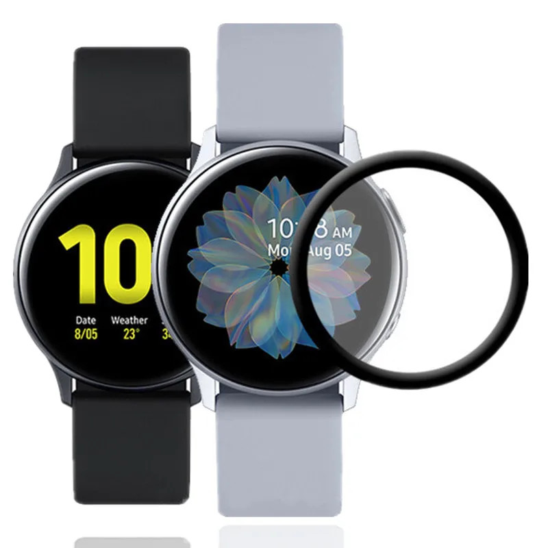Garminvenu Venu2 VenuSQ Venu2S Venu3 Venu3S 100D HD โค้งสีดําขอบฟิล์มกระจกนิรภัยสําหรับ Garmin Venu 2 Plus 3S 3 2S SQ Anti-Fingerprints Anti Scratch นาฬิกาป้องกันหน้าจอ