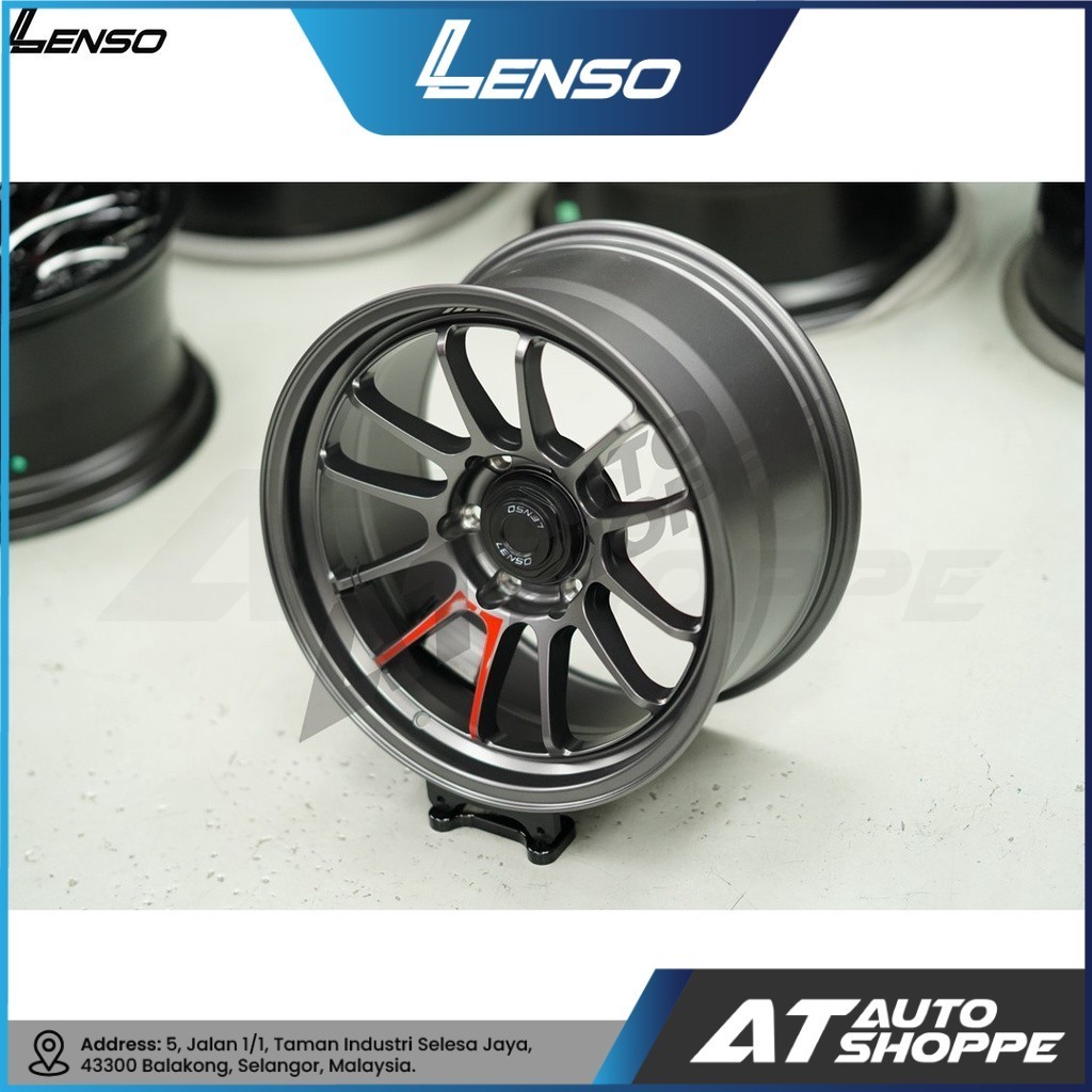 (1PC) LENSO PROJECT-D 96M GUN METAL 18x9.5J ET25 SPORTRIM SPORTRIMS RIM RIMS 4X4 4WD