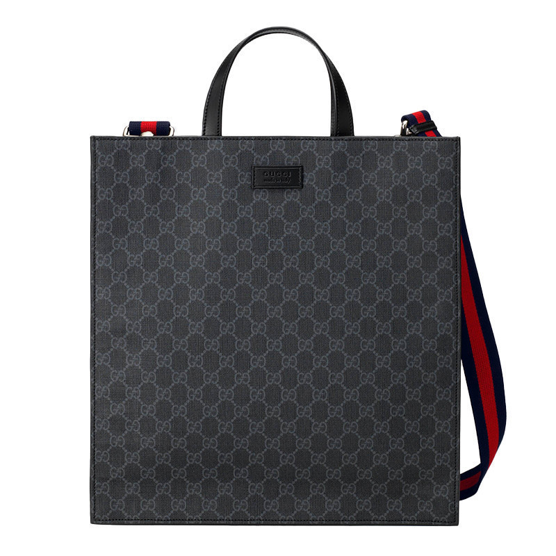 Gucci Gucci Men 's Bag Soft GG Supreme Canvas Tote Bag One Shoulder Handbag 495559