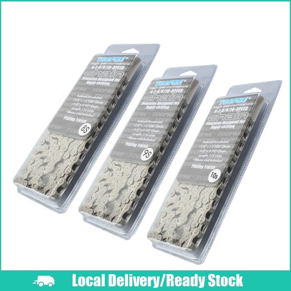 [จัดส่งในพื้นที่] เงินชุบไฟฟ้าภูเขาถนนโซ่จักรยานป้องกันสนิมเงินชุบไฟฟ้า116ลิงค์โซ่จักรยานชิ้นส่วนอุปกรณ์เสริม