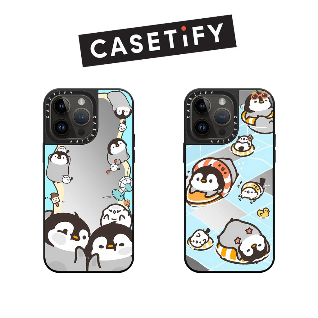 เพนกวินน้อยน่ารักชีวิตประจําวันกระจกเคสโทรศัพท์สําหรับiphone 15 ProMax 15Pro 15 14 13 12 11 Pro Maxกรณีห่อกันกระแทกMatte Frostedด้านหลังปกแข็ง
