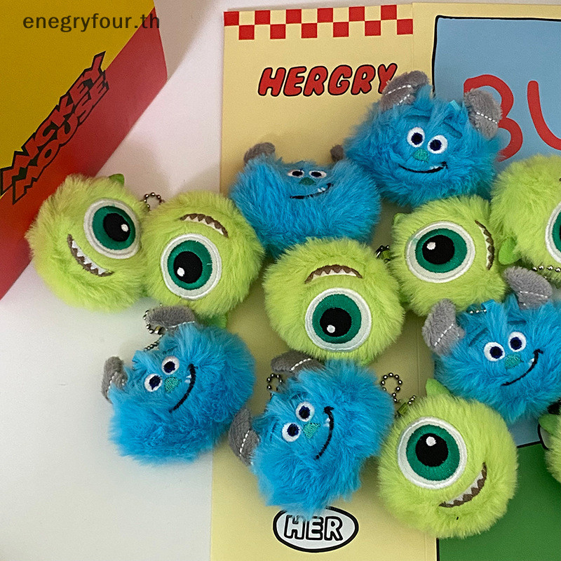 ของขวัญและของเล่น Monsters Inc พวงกุญแจตุ๊กตาอะนิเมะรูป Sullivan Plushies ของเล่นตุ๊กตานุ่มกระเป๋าเป้สะพายหลังจี้พวงกุญแจรถสาวของขวัญ