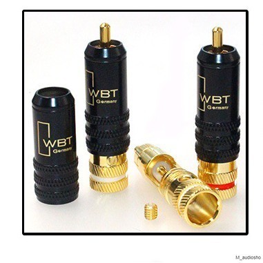 ....หัวแจ็ค RCA WBT  แบบขันล็อค คุณภาพสูงสำหรับการ DIY ราคาต่อ 2 ตัว แดง 1 ขาว 1 ต้องบัดกรี....