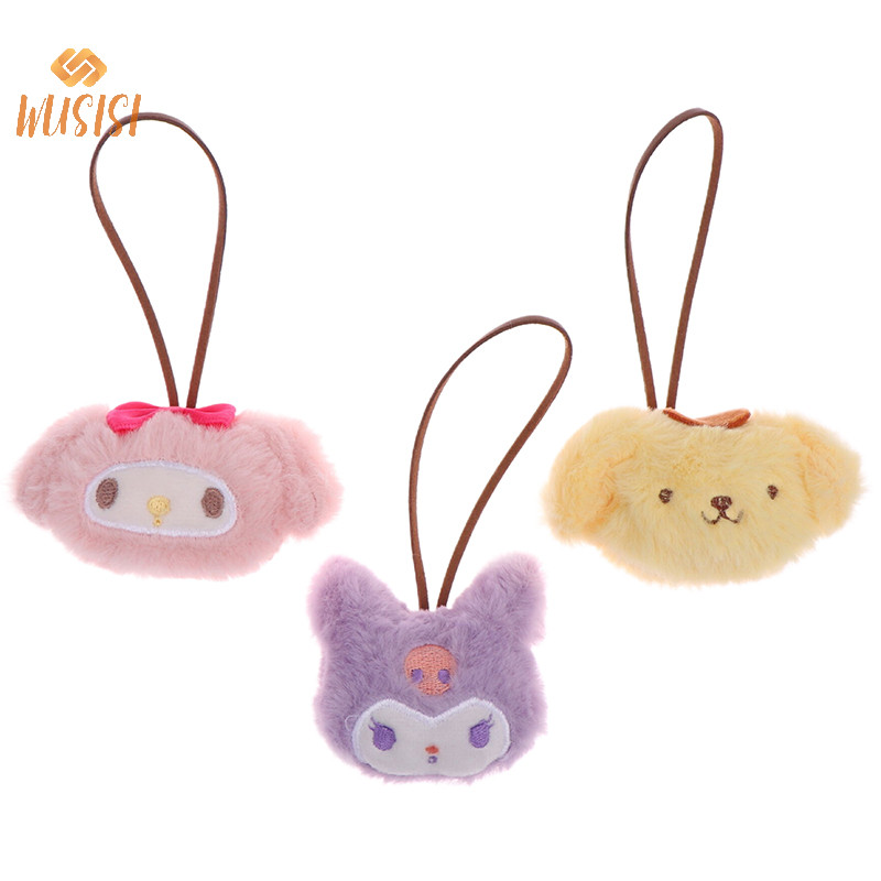 [VISI] ตุ๊กตา Sanrio ชื่อสติกเกอร์จี้การ์ตูน Hello Kitty Kuromi Melody ตุ๊กตา Anti-lost Mark แท็กกระเป๋าเดินทาง Lanyard กระเป๋าตกแต่งใหม่