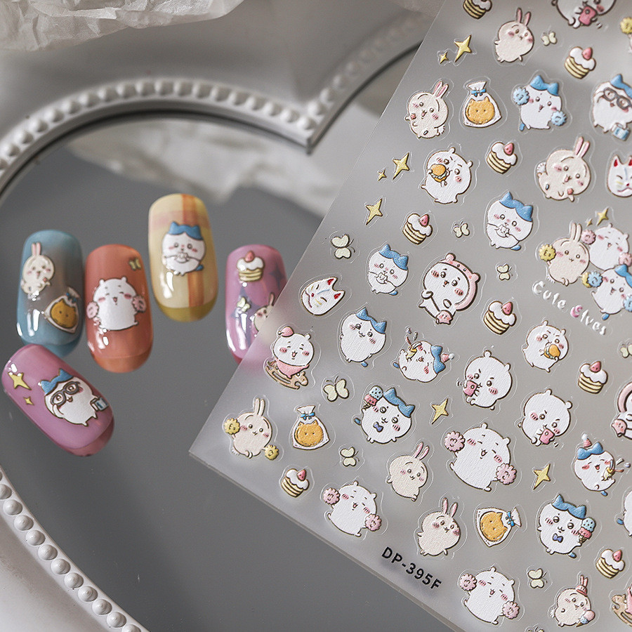 [Meow.Sensei] Magico Iron 5D สติกเกอร์เล็บนูน pro Super Cute Rabbit Star Cartoon New Craft Sticker TDP395
