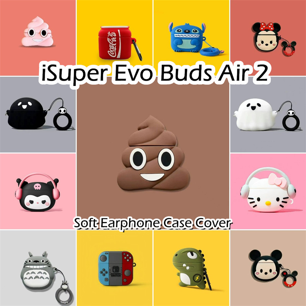 ส่วนลดสําหรับ Isuper Evo Buds Air 2 Case น่ารักการ์ตูนซิลิโคนอ่อนนุ่มหูฟังกรณีปลอก NO.1