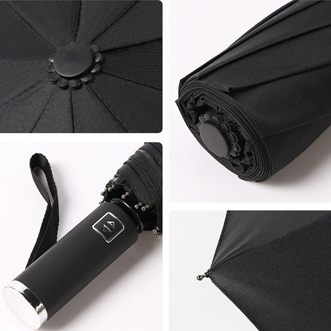 PANDA ร่ม ร่มอัตโนมัติ สีพื้น กันฝนกันแดดกันUV พกพาสะดวก น้ำหนักเบา Umbrella ระบบเปิด-ปิดออโต้ ส่งจากไทย NO:UV26 รูปที่ 4