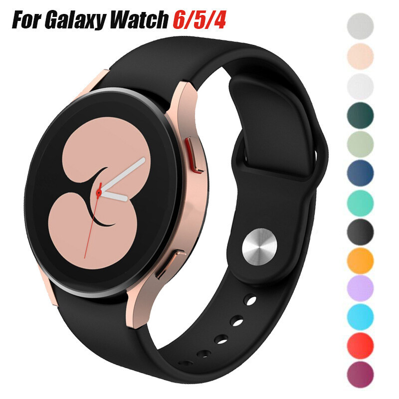 สายซิลิโคนสําหรับ Samsung Galaxy Watch 6 4 5 40 มม.44 มม.Smartwatch สร้อยข้อมือสําหรับ Galaxy Watch 6 คลาสสิก 47 มม.43 มม.นาฬิกา 5 pro 45 มม.