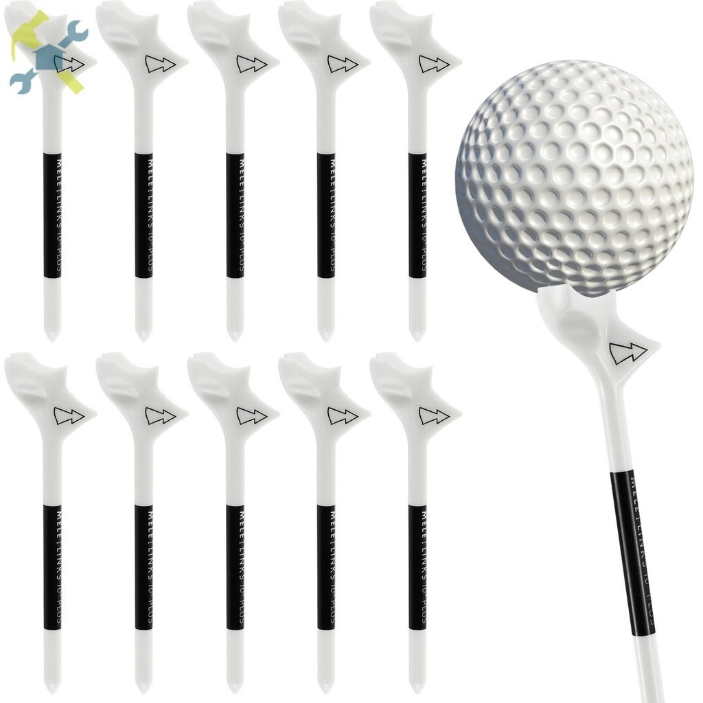 10 ชิ ้ น Golf Ball Tee พลาสติกกอล ์ ฟ Tee ลดแรงเสียดทานและเพิ ่ มระยะทางอุปกรณ ์ กอล ์ ฟ ทีกอล์ฟยาว ทีกอล์ฟแบบยาวทียาว 8.3cm golf tee long tee driver tee