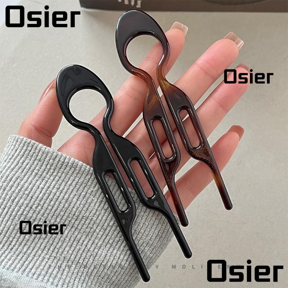 Osier1 ติดผม, ส้อมติดผมดีไซน์สร้างสรรค์รูปตัว U, กิ๊บติดผมเรซินอุปกรณ์เสริมผู้หญิง