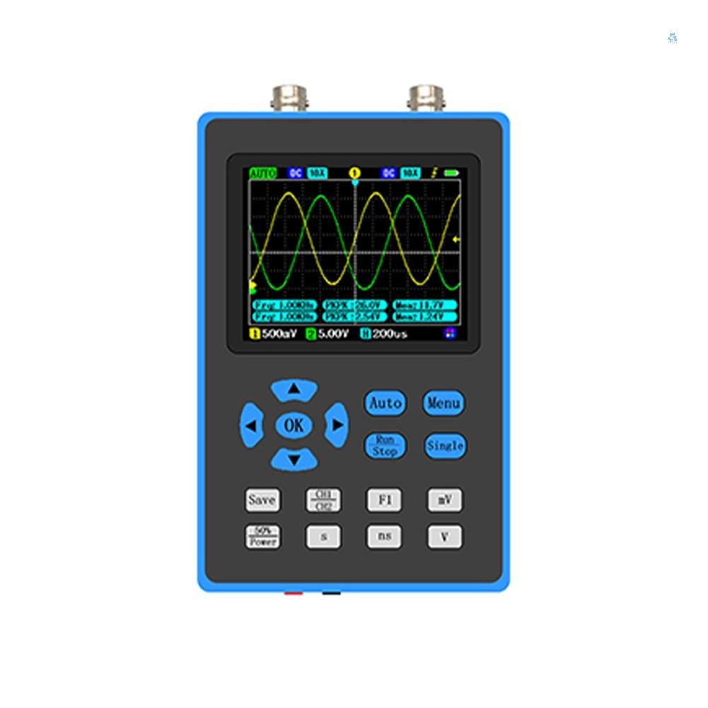 Dso2512g 120M Bandwidth แบบพกพามือถือ Dual Channel Oscilloscope 2.8 นิ้วจอแสดงผล 10mV ขั้นต่ําความไว