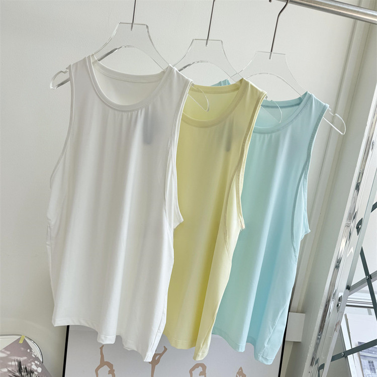 【 Maggieyoga 】เสื้อกีฬาแขนกุดทรงหลวม ผ้าไหมน้ําแข็ง แห้งเร็ว สําหรับออกกําลังกาย