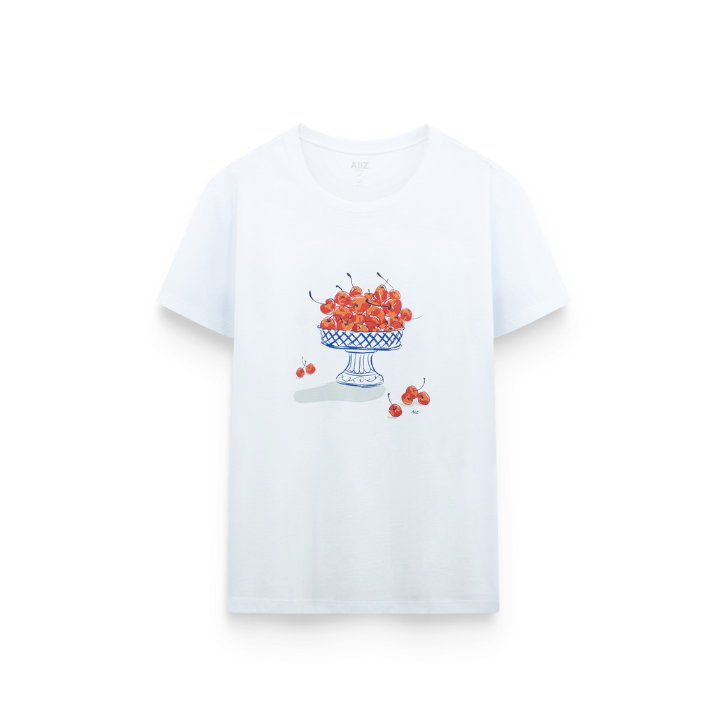 AIIZ (เอ ทู แซด) - เสื้อยืดคอกลมผู้หญิง พิมพ์ลายกราฟิก Women's Fruit Graphic T-Shirt