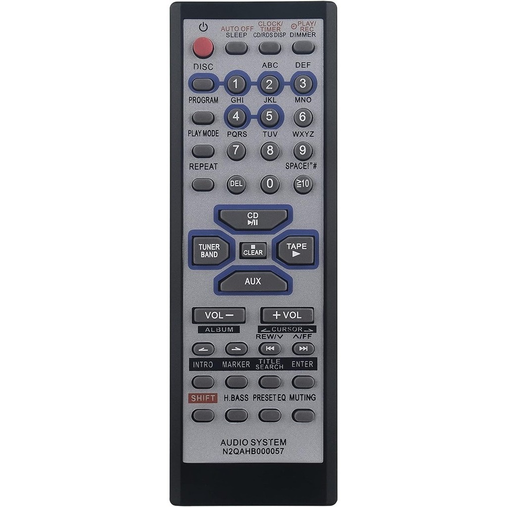 N2QAHB000057 เปลี่ยนรีโมทคอนโทรลสําหรับ Panasonic CD Stereo System SC-AK330 SC-AK333 SC-AK230 SA-AK2
