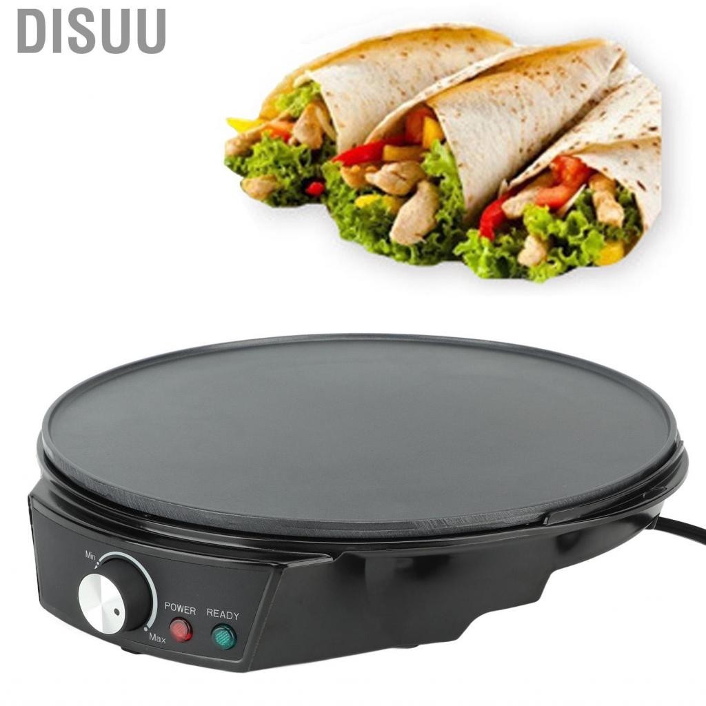 Disuu Electric Crepe Maker 900W Griddle 30cm Nonstick Grill Pan