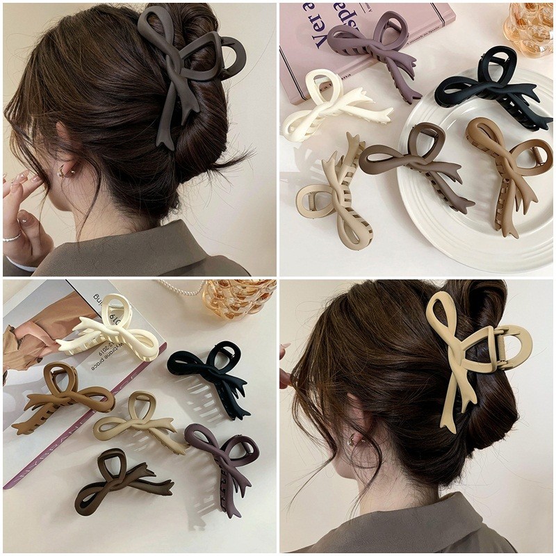 Ins Simple Hair Pins น ่ ารักโบว ์ รูปร ่ างคลิปผมแฟชั ่ น Photo Props สาวของขวัญอุปกรณ ์ เสริมผม