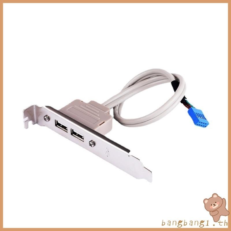 Bang USB 2 0 Dual Port Back Panel Bracket Cable เมนบอร ์ ดสายต ่ อ
