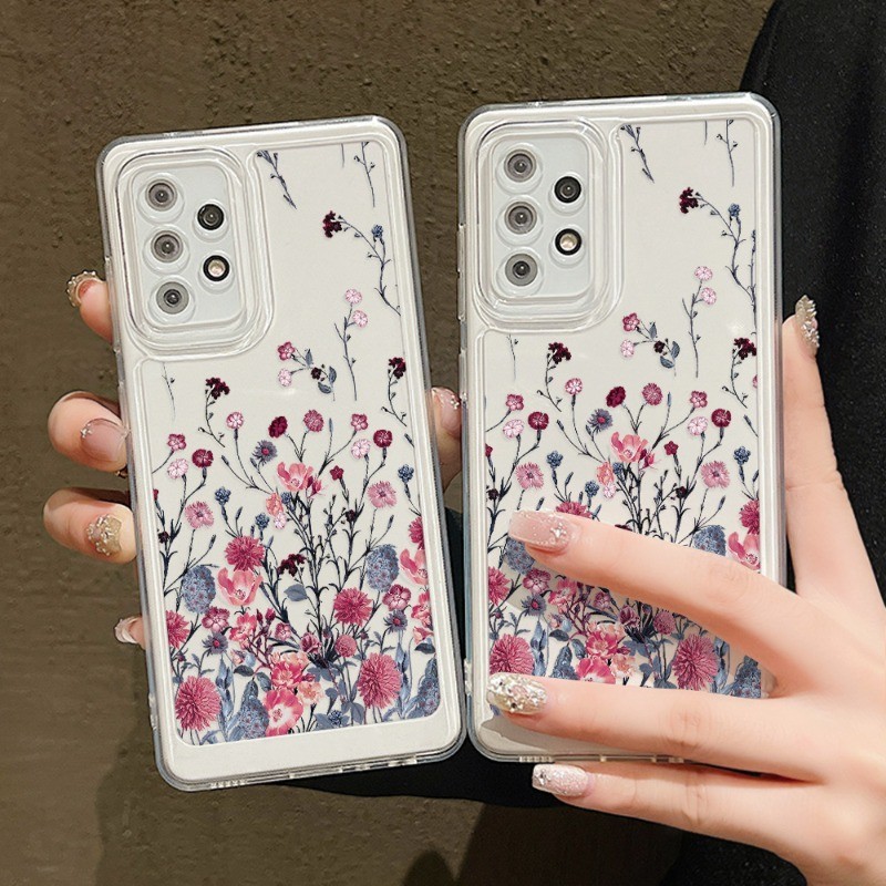 TPU สาวน้อยดูเดิล for Samsung A05S A14 A55 A15 A02 S24 Ultra A35 5G A54 5G S23 Ultra A52 A72 A34 A13 A71 A20S A52s เคส