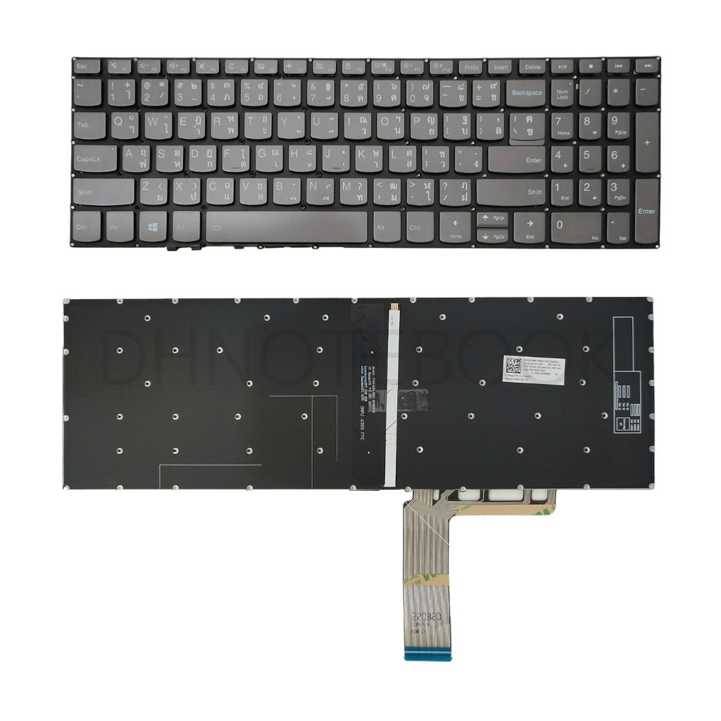 แป้นพิมพ์ คีย์บอร์ด โน๊ตบุ๊ค Lenovo IDEAPAD ปุ่ม Delete มีไฟ 330S-15IKB, S340-15IIL, 720S-15IKB Laptop Keyboard