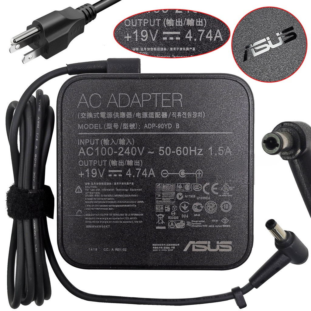 ใหม่ 90W 19V 4.74A แล็ปท็อปชาร์จสําหรับ Asus A42J A43s A55v K52J K42D A52 X450 K45 K55D/DE/DR N K550