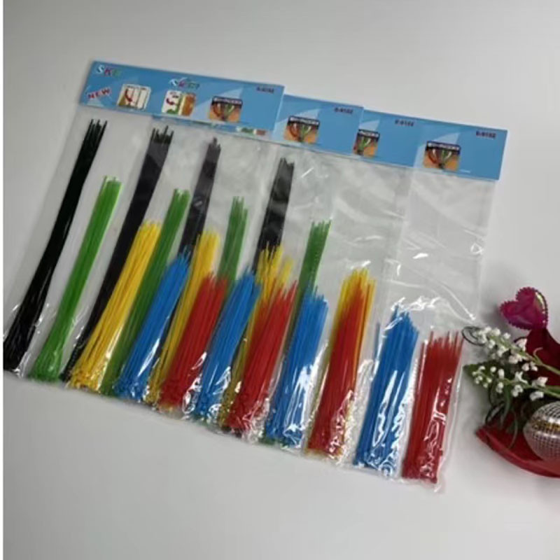 CF HOMEเคเบิ้ลไทร์ Cable Tie 100 เส้น สายรัดพลาสติกเคเบิลไทร์ หนวดกุ้ง ชุดรวม 5 ขนาด (4,4.5,6,8,10 นิ้ว)